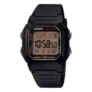 Casio Men's Water-Resistant Digital Watch with Gold Accents - W-800HG-9AV